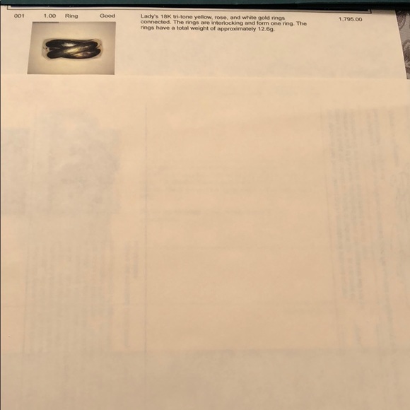 Lady’s 18 K tri- tone yellow gold rings. - Picture 5 of 5